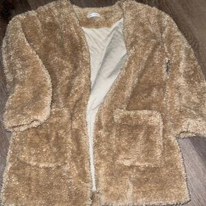 Teddy Bear open cardigan duster by Trend Blossoms size 7. GUC.